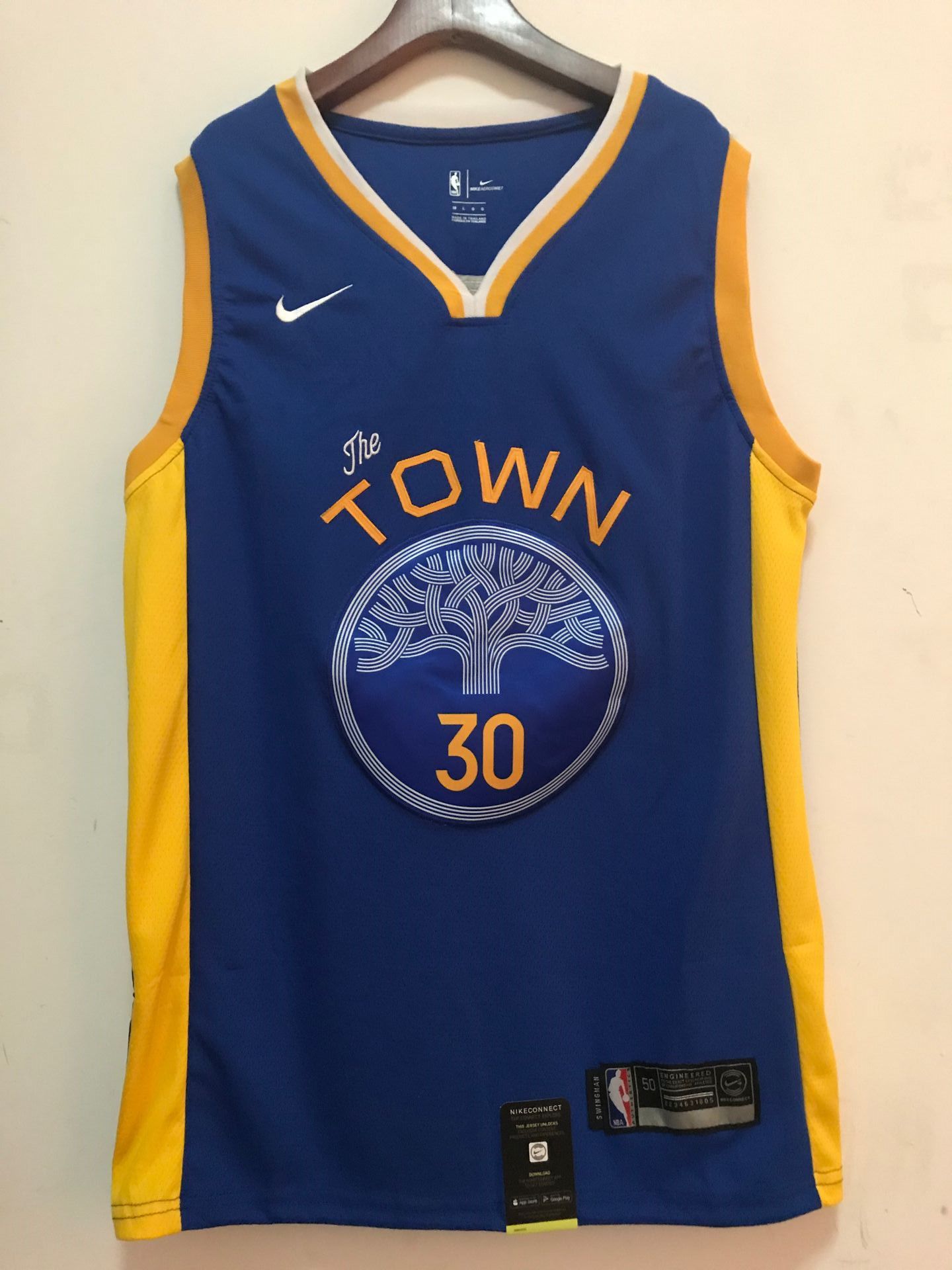 Men Golden State Warriors #30 Curry Blue Nike Season 22-23 NBA Jerseys